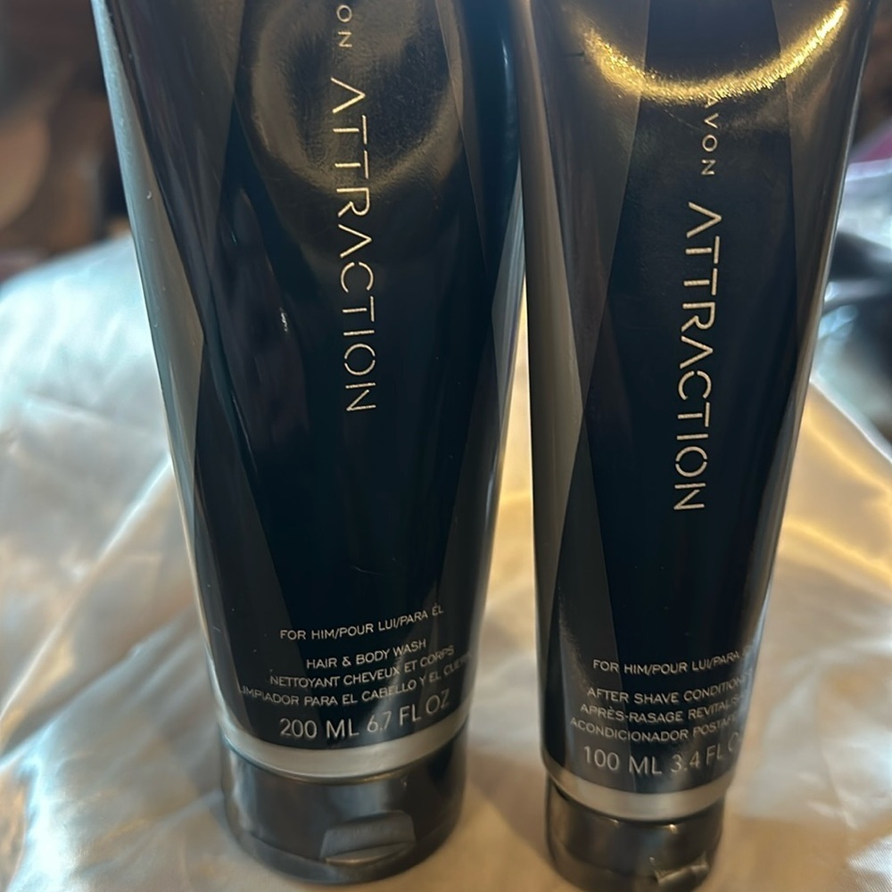 Avon “Attraction for Men” For Him Hair & BodyWash 6.7oz & AfterShave Conditioner
